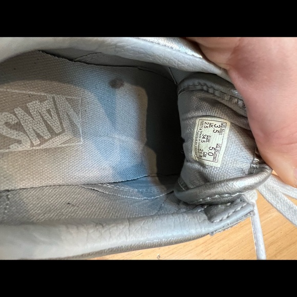 Vans Silver metallic old skool lace up sneakers - Picture 3 of 7